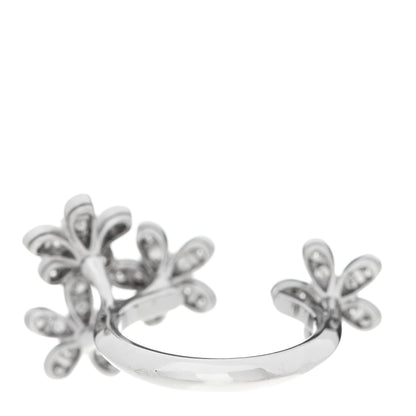 Van Cleef & Arpels 18K White Gold Diamond Socrate Between the Finger Ring 50 5.25 4 of 7