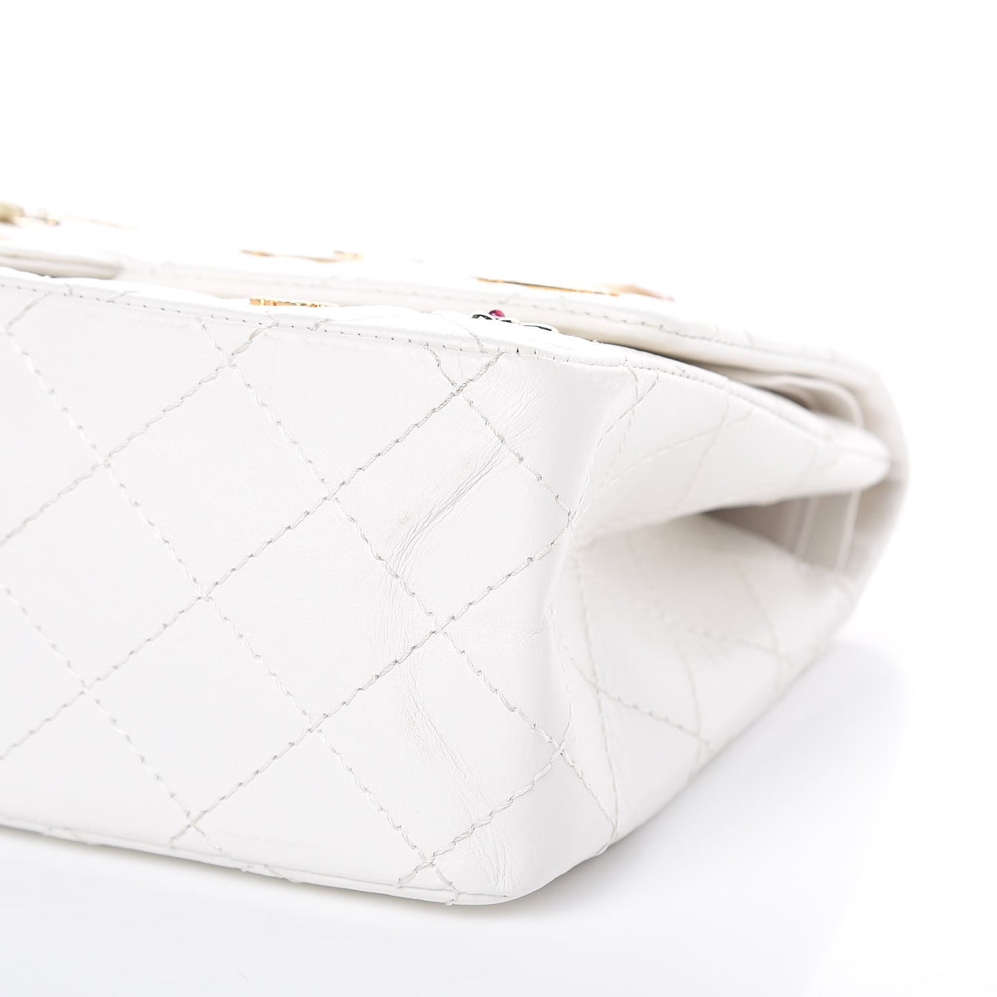 Aged Calfskin Lucky Charms 2.55 Reissue 226 Flap White