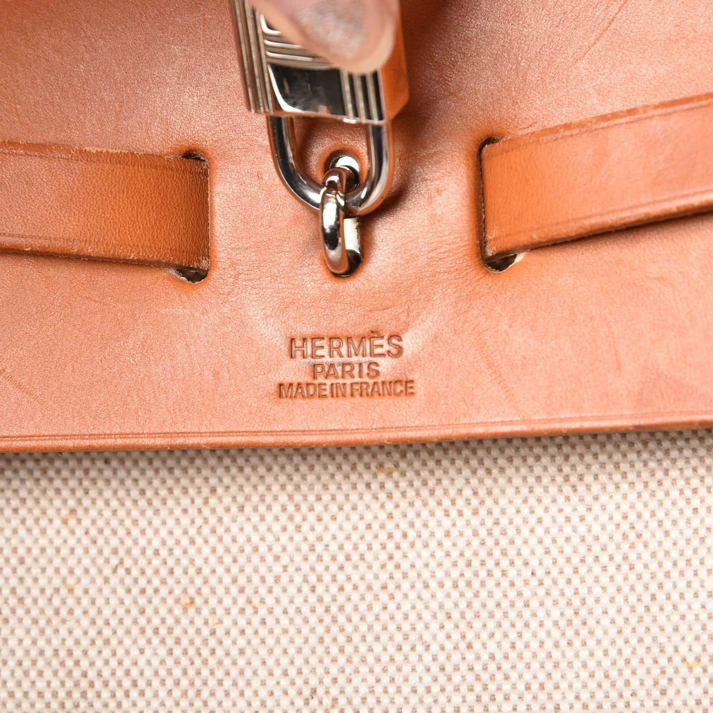 Toile Vache Calfskin Herbag 30 PM Backpack Natural