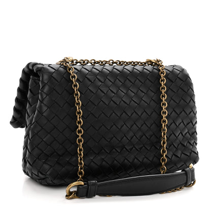 Bottega Veneta Nappa Intrecciato Baby Olimpia Shoulder Bag Black 3 of 9