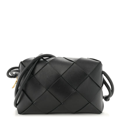Bottega Veneta Lambskin Maxi Intrecciato Small Cassette Camera Bag Black 1 of 9