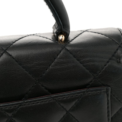 Chanel Lambskin Quilted Jumbo Kelly Flap Bag Black 11 of 11