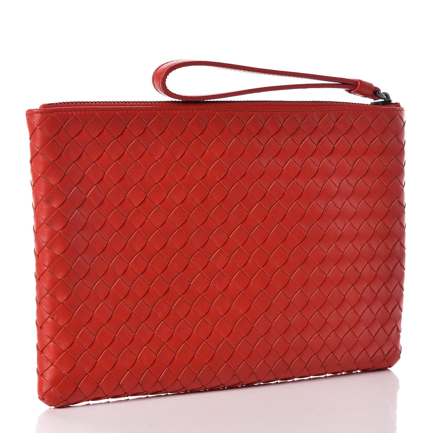Nappa Intrecciato Romantic Document Case Red