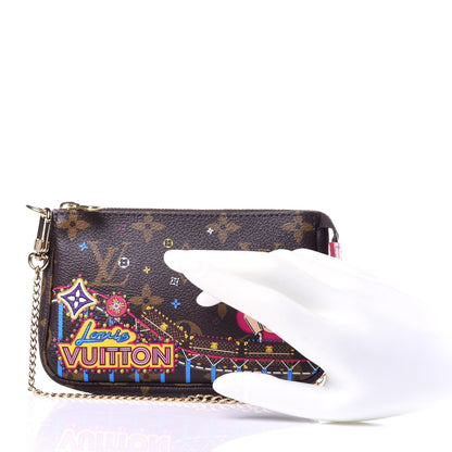 Louis Vuitton Monogram 2020 Christmas Animation Roller Coaster Mini Pochette Accessories Pivoine 2 of 10