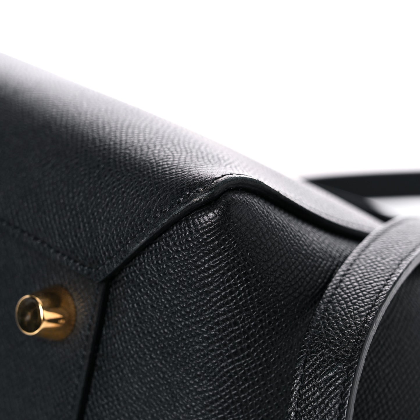Grained Calfskin Small Belt Bag Black