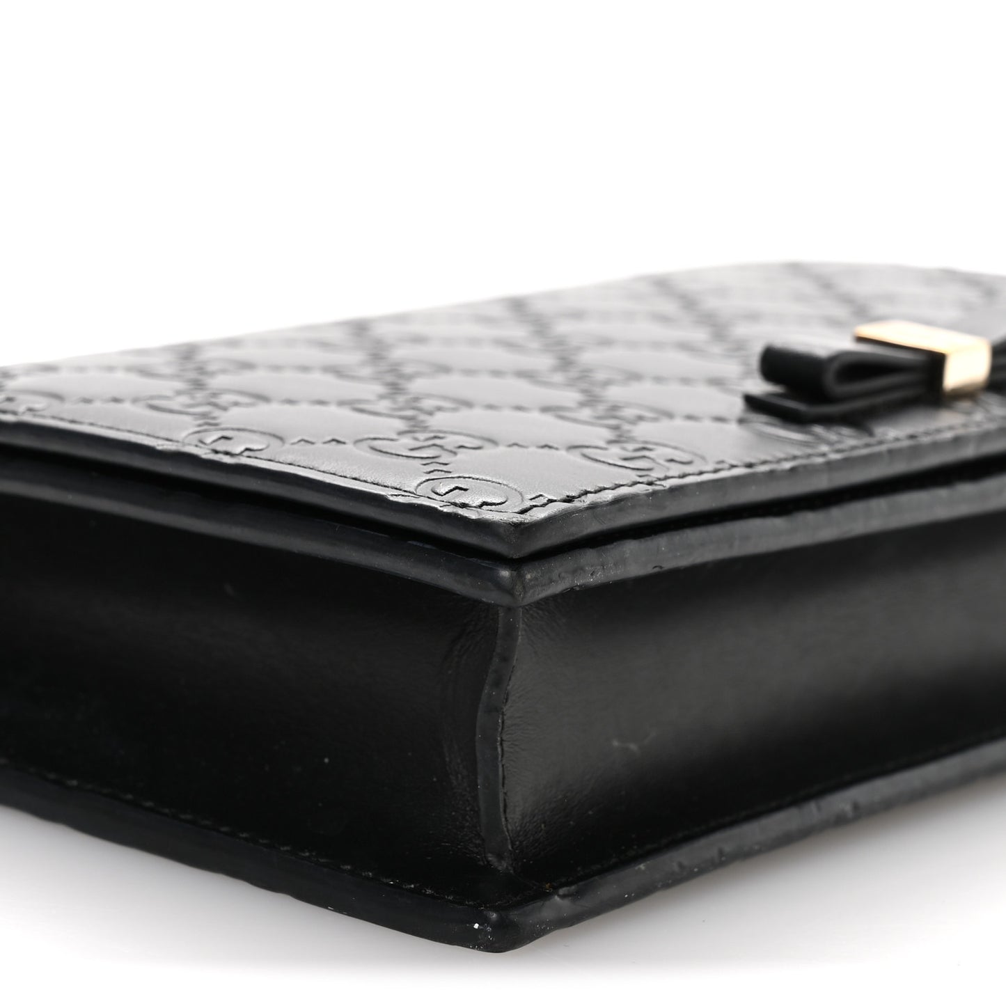 Guccissima Signature Bowy Chain Wallet Black