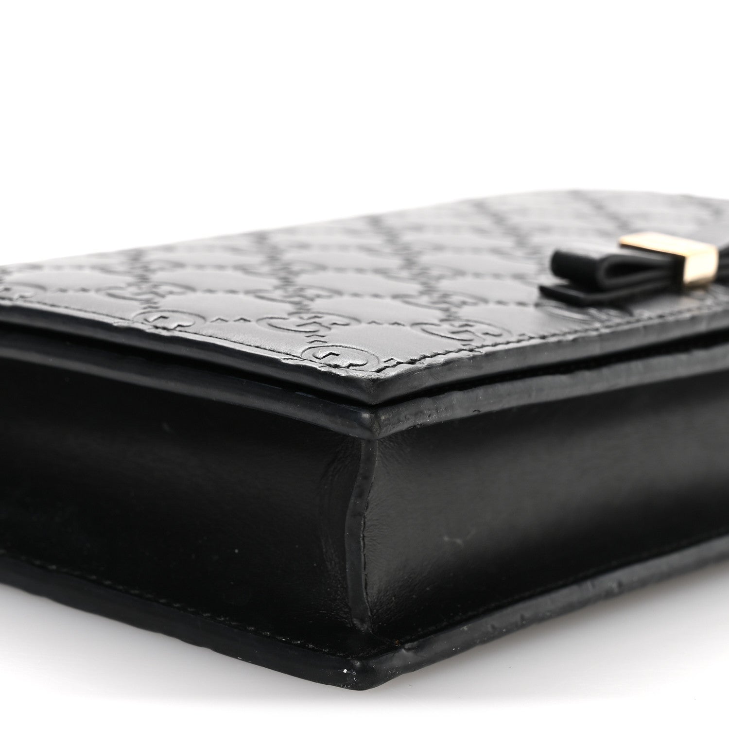 Gucci Guccissima Signature Bowy Chain Wallet Black 8 of 11