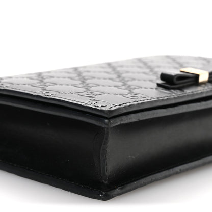 Gucci Guccissima Signature Bowy Chain Wallet Black 8 of 11
