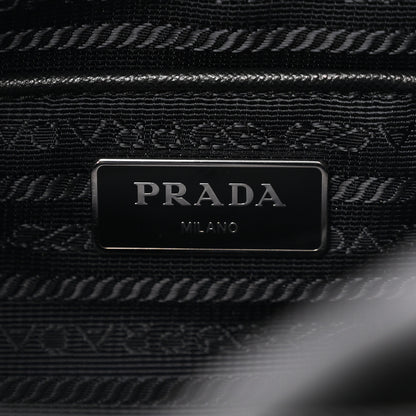 Prada Tessuto Nylon Saffiano Double Buckle Messenger Shoulder Bag Black 6 of 10