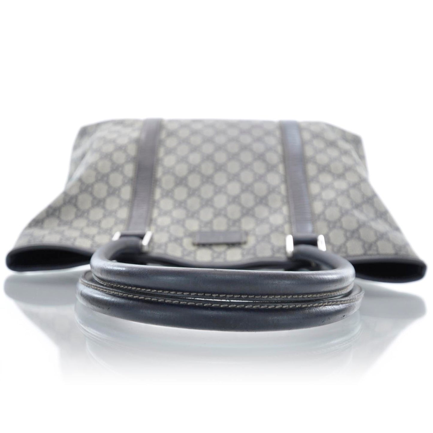 Coated Canvas Monogram Tote Navy