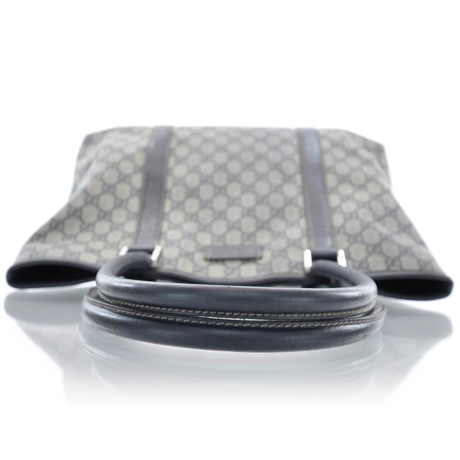 Gucci Coated Canvas Monogram Tote Navy 5 of 12