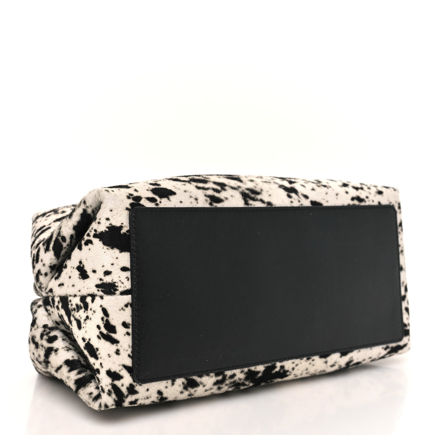 Chanel Lambskin Pony Hair Printed Clutch With Chain Black White 4 of 11