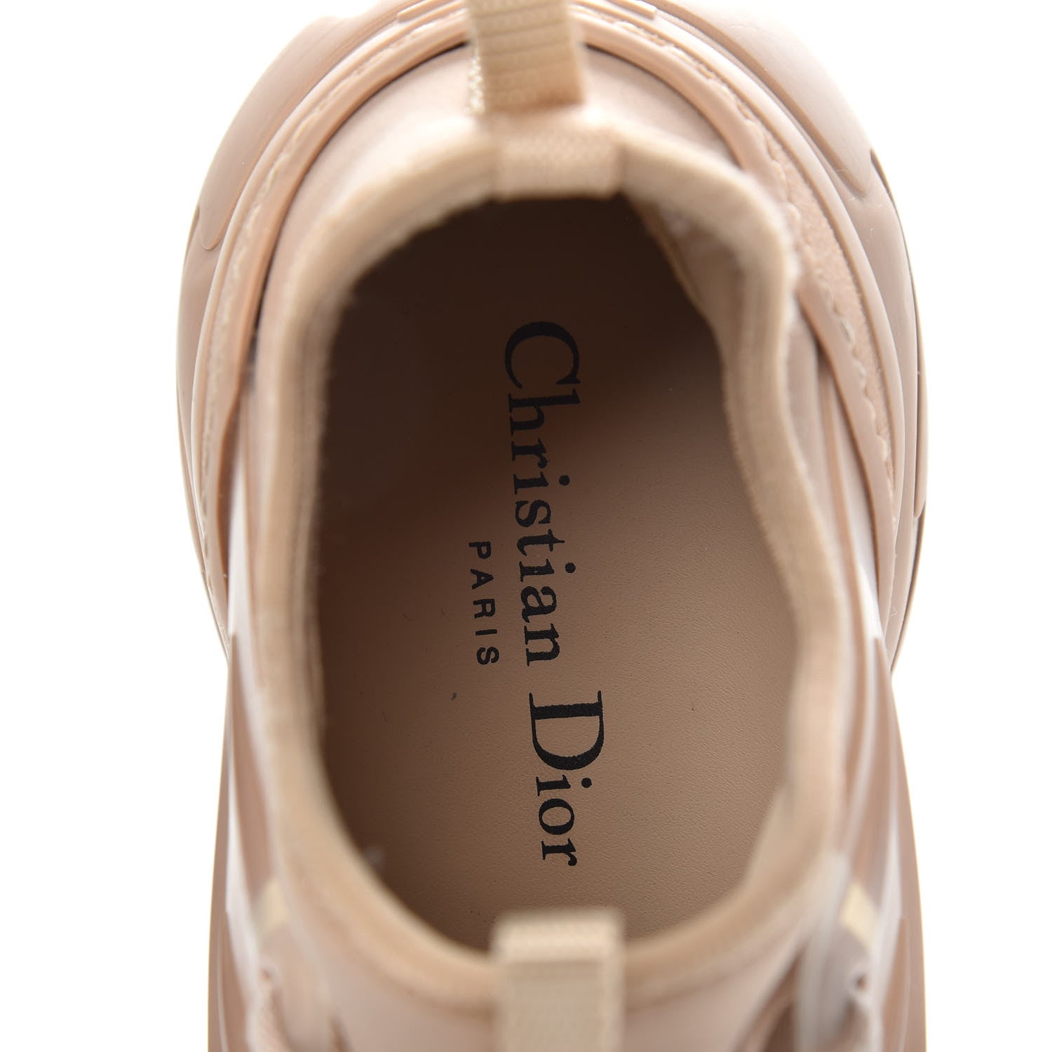 Christian Dior Neoprene Rubber Womens D-Connect Sneakers 38 Nude 7 of 10