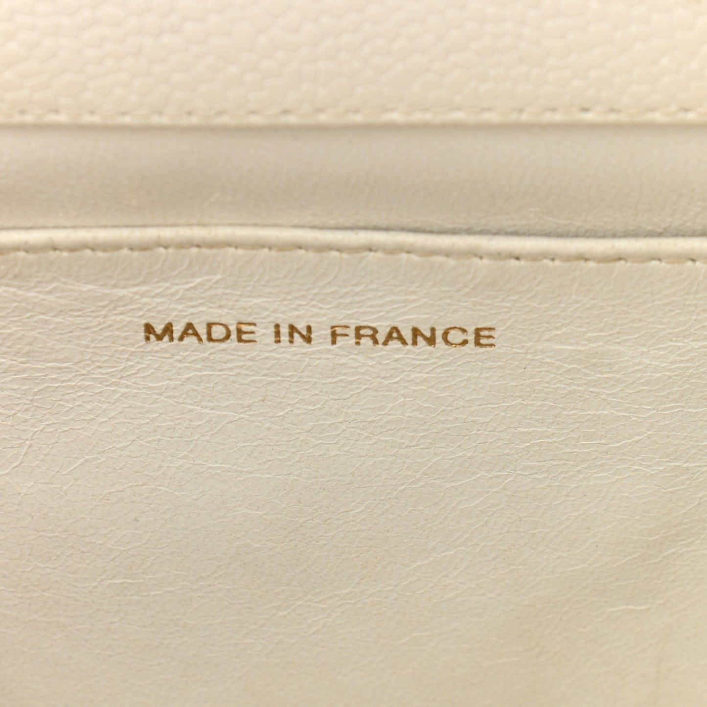 Caviar Quilted CC Tote White