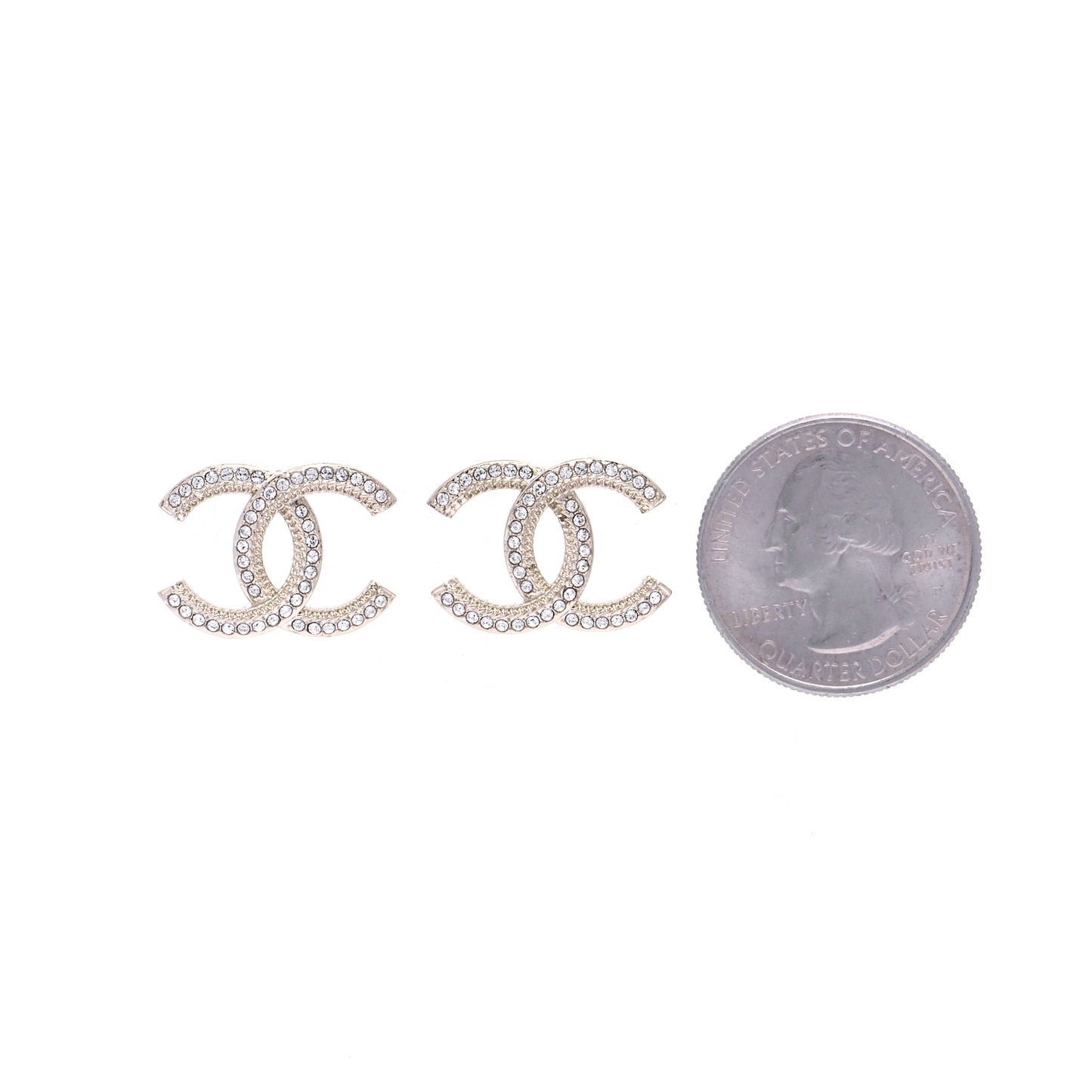 Crystal CC Earrings Gold