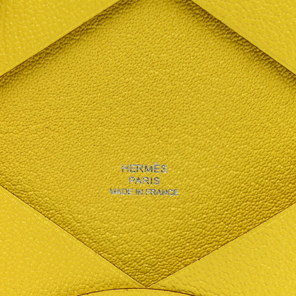 Hermes Chevre Mysore Calvi Card Case Jaune Citron 6 of 7