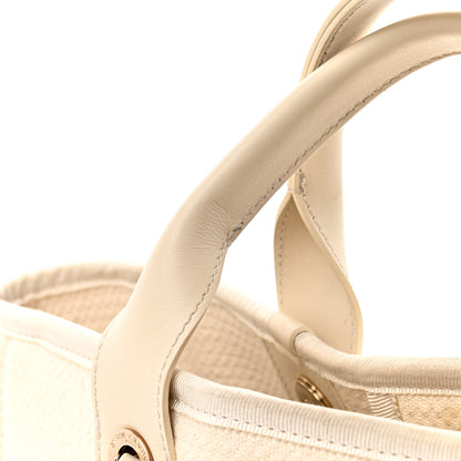 Chanel Mixed Fibers Small Deauville Tote White 16 of 19