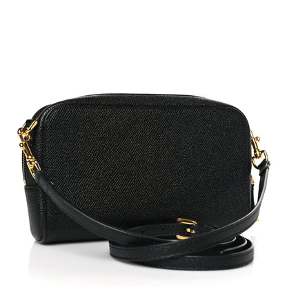 Christian Dior Grained Calfskin Caro Double Pouch Black 3 of 9