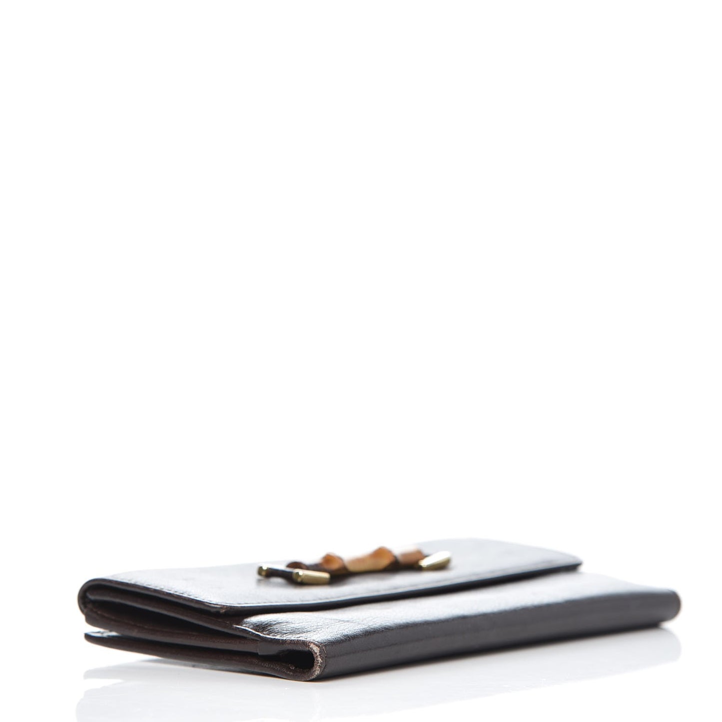 Calfskin Bamboo Continental Wallet Brown