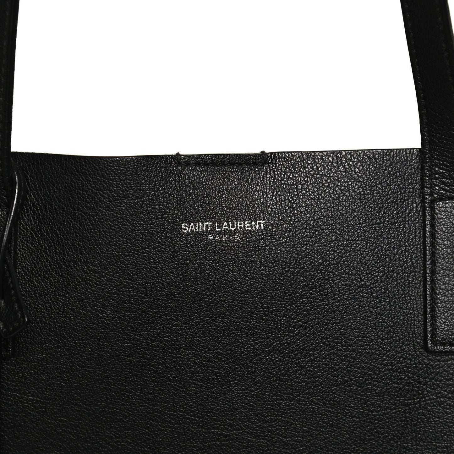Calfskin Large Fringe Shopping Tote Black