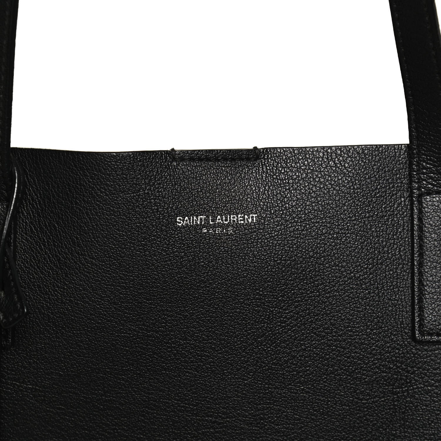 Saint Laurent Calfskin Large Fringe Shopping Tote Black 6 of 15