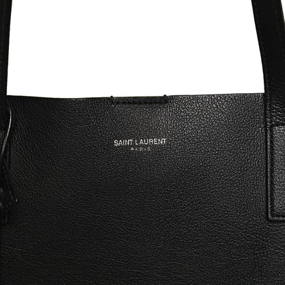 Saint Laurent Calfskin Large Fringe Shopping Tote Black 6 of 15
