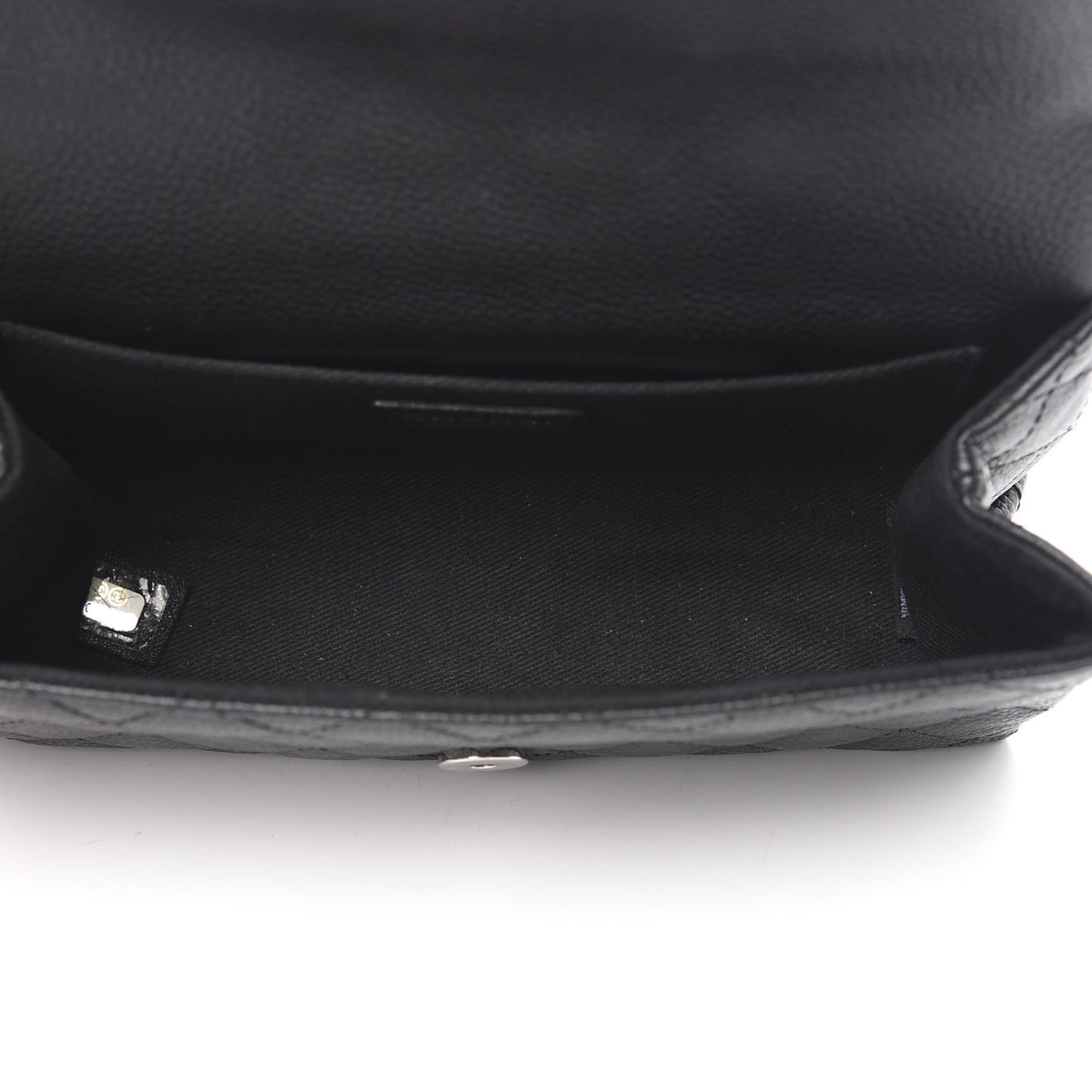 Grained Calfskin Quilted 2.55 Reissue Flap Belt Bag Clutch Black