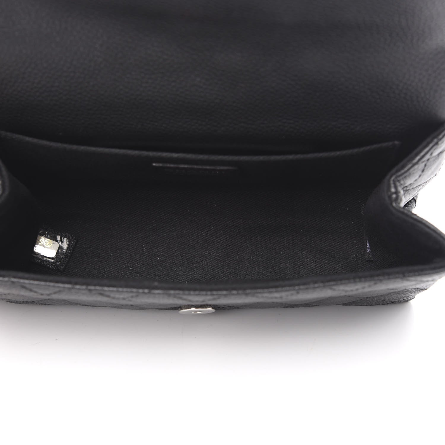 Chanel Grained Calfskin Quilted 2.55 Reissue Flap Belt Bag Clutch Black 5 of 13