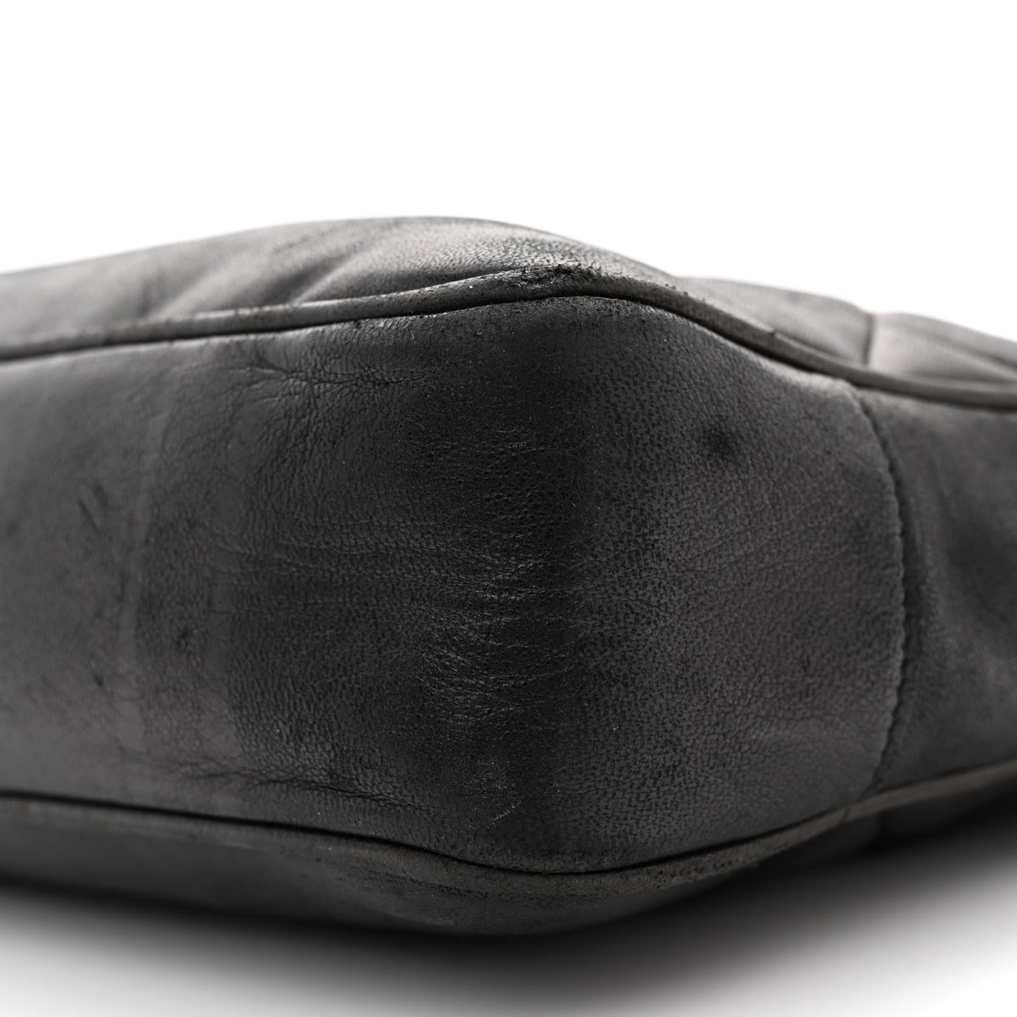 Lambskin Quilted Shopping Tote Black