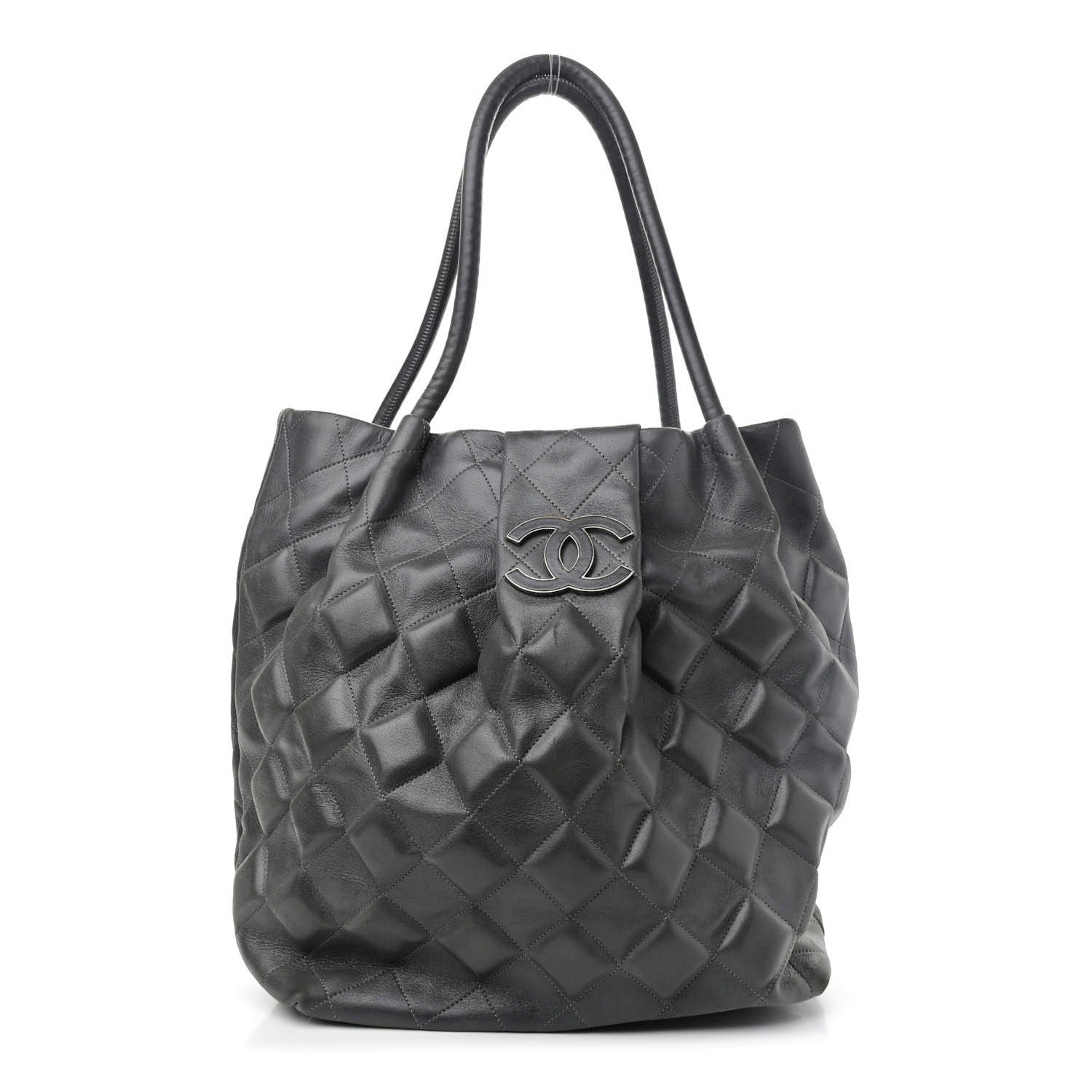 Chanel Calfskin Sloane Square Tote Grey 1 of 12
