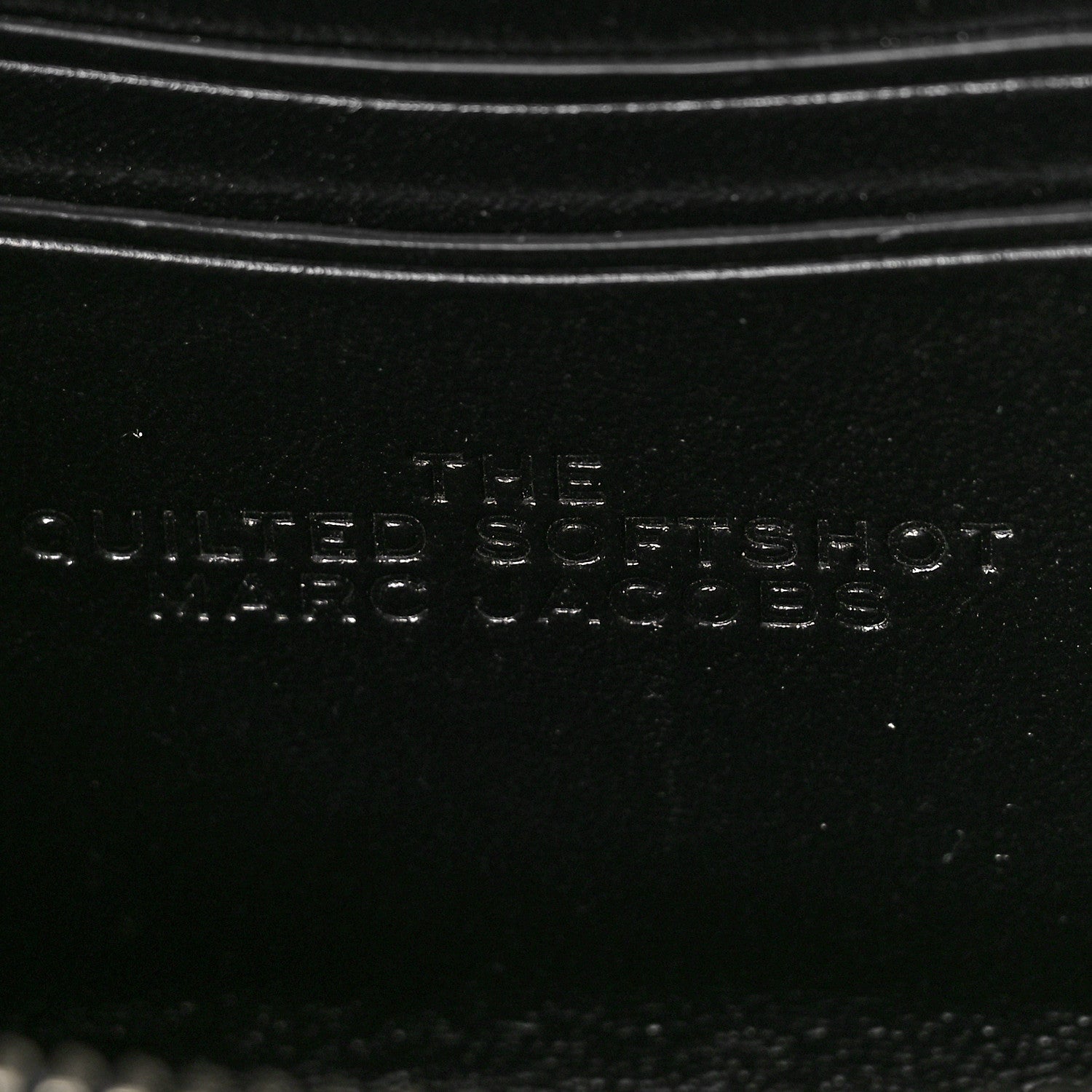 Marc Jacobs Natural Grain Calfskin Quilted The Softshot 21 Bag Black 7 of 9