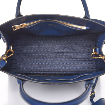 Prada Saffiano Cuir Calfskin Medium Monochrome Top Handle Tote Bluette 6 of 11