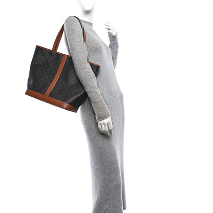 Celine Triomphe Canvas Calfskin Medium Cabas Bag Tan 2 of 11