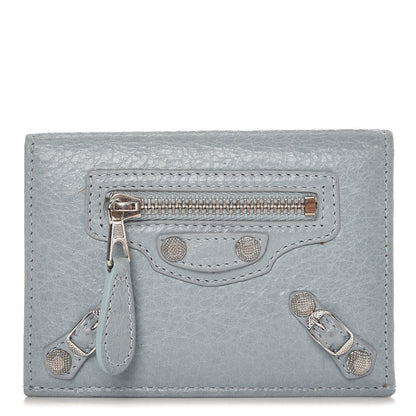 Balenciaga Agneau Giant 12 Silver Hardware Card Case Bleu Opaline 1 of 9