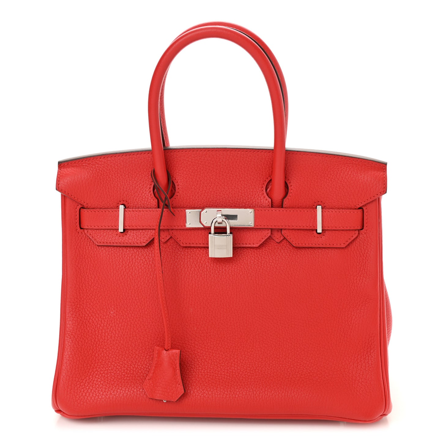 Taurillon Clemence Birkin 30 Rouge Tomate