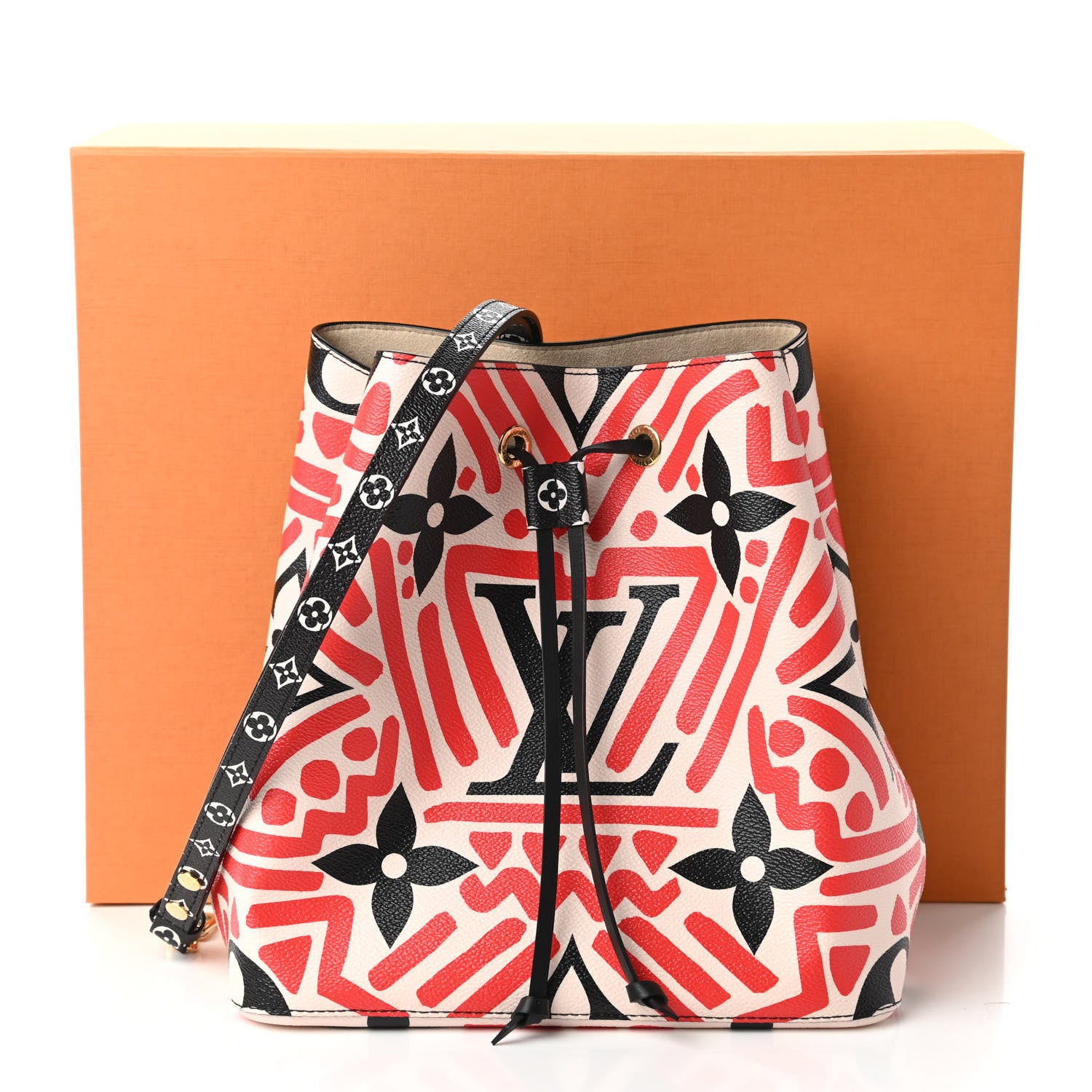 Louis Vuitton Monogram Giant Crafty NeoNoe MM Creme Rouge Black 10 of 10