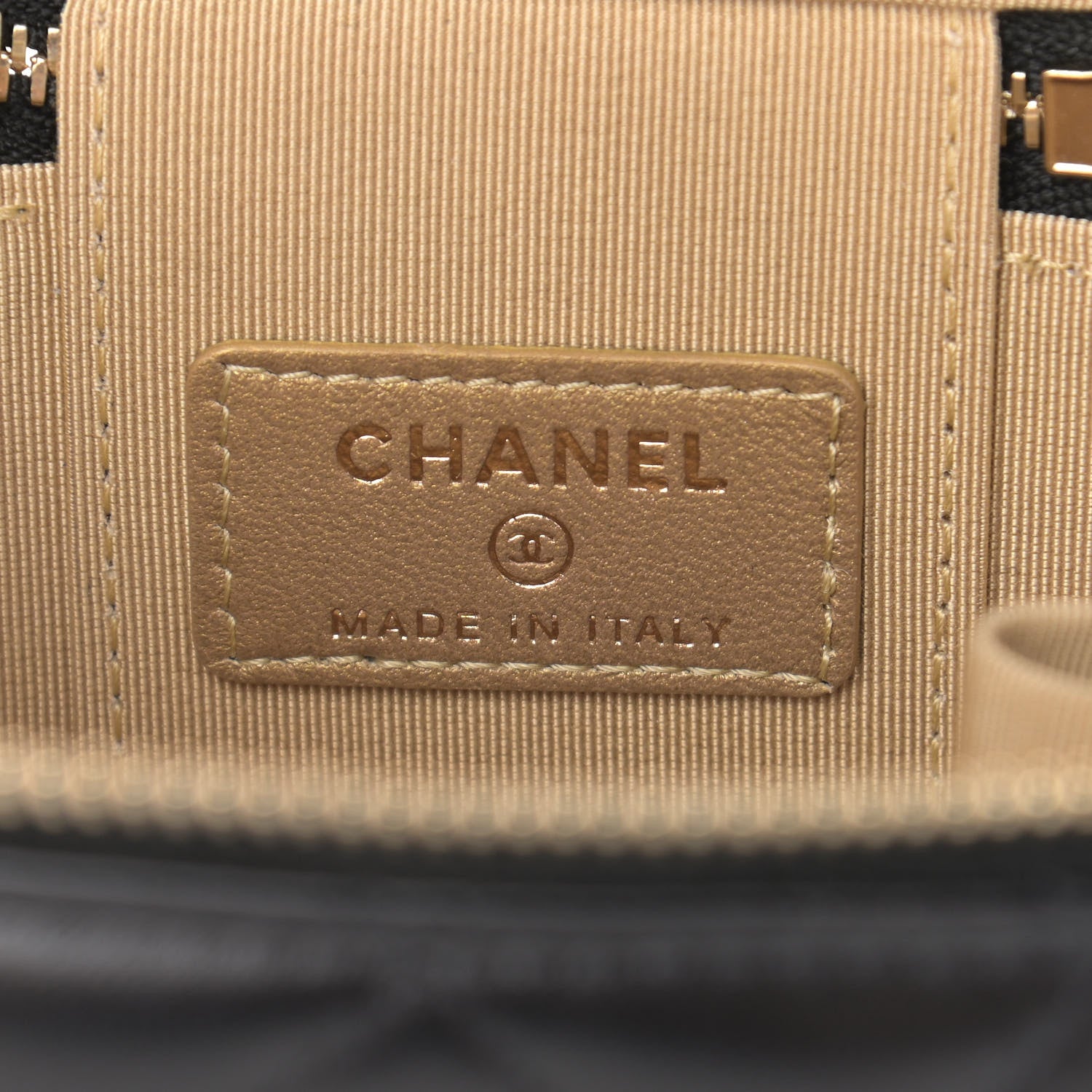 Chanel Lambskin Quilted Mini Pearl Crush Vanity Case With Chain Black 6 of 11