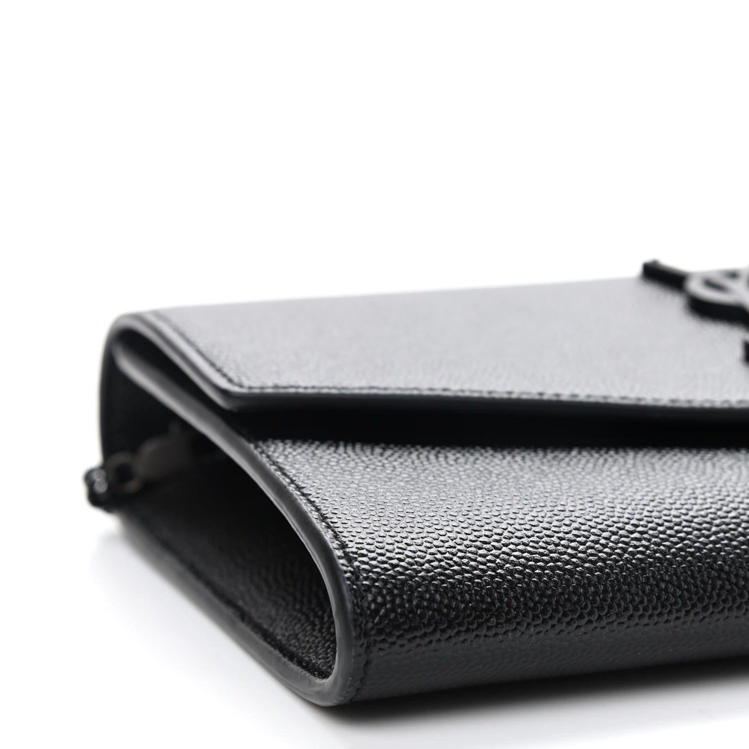 Saint Laurent Grain De Poudre Uptown Chain Wallet Black 9 of 10