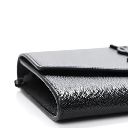 Saint Laurent Grain De Poudre Uptown Chain Wallet Black 9 of 10