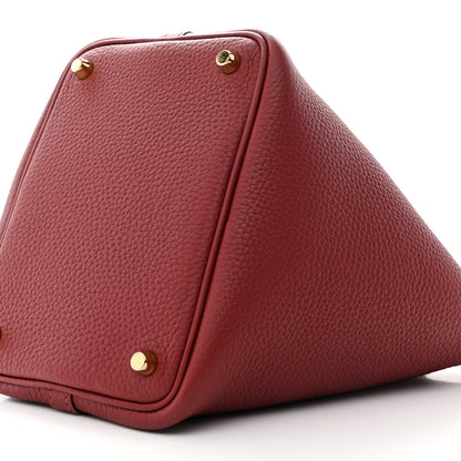 Hermes Taurillon Clemence Picotin Lock 18 PM Rouge H 10 of 11