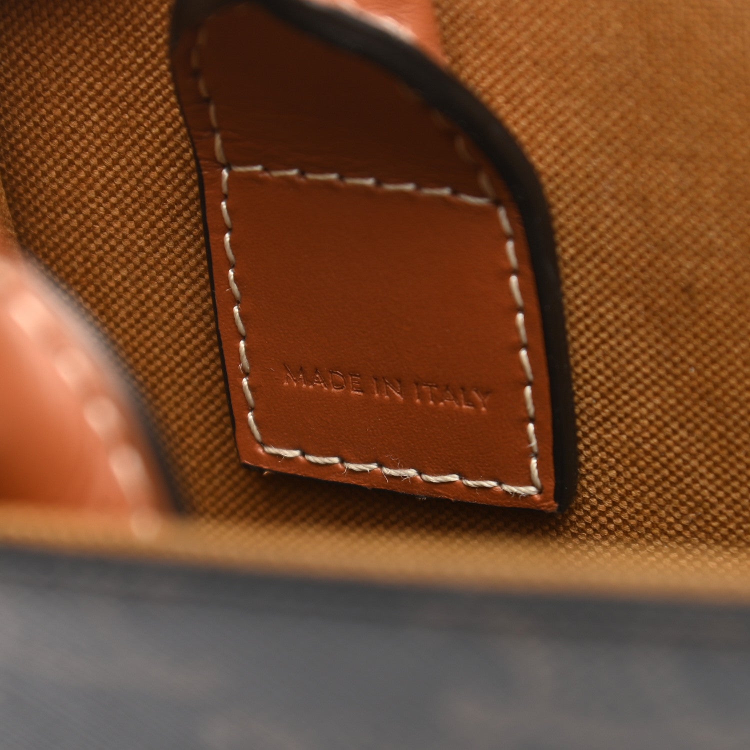 Celine Triomphe Canvas Calfskin Mini Vertical Cabas Tan 6 of 11