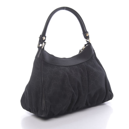 Gucci Monogram Medium D Gold Ring Hobo Black 3 of 13