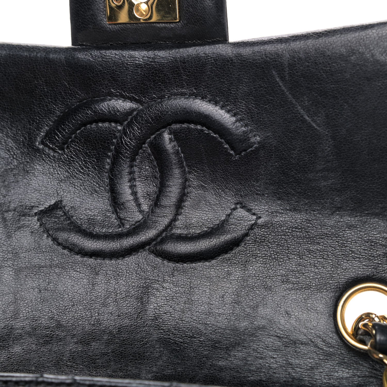 Chanel Lambskin Quilted Mini Square Flap Black 5 of 5