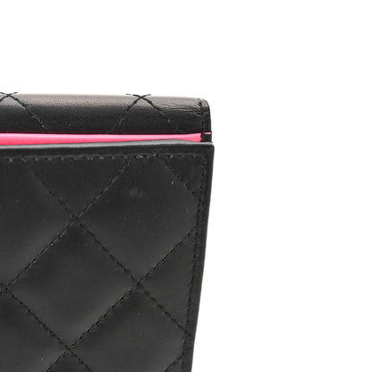 Chanel Calfskin Quilted Cambon Long Double Wallet Black 10 of 10