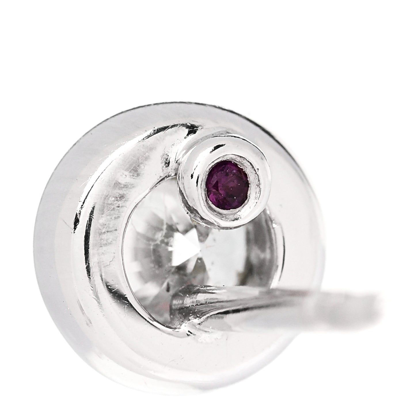 18K White Gold Diamond .50ctw Bezel Stud Earrings