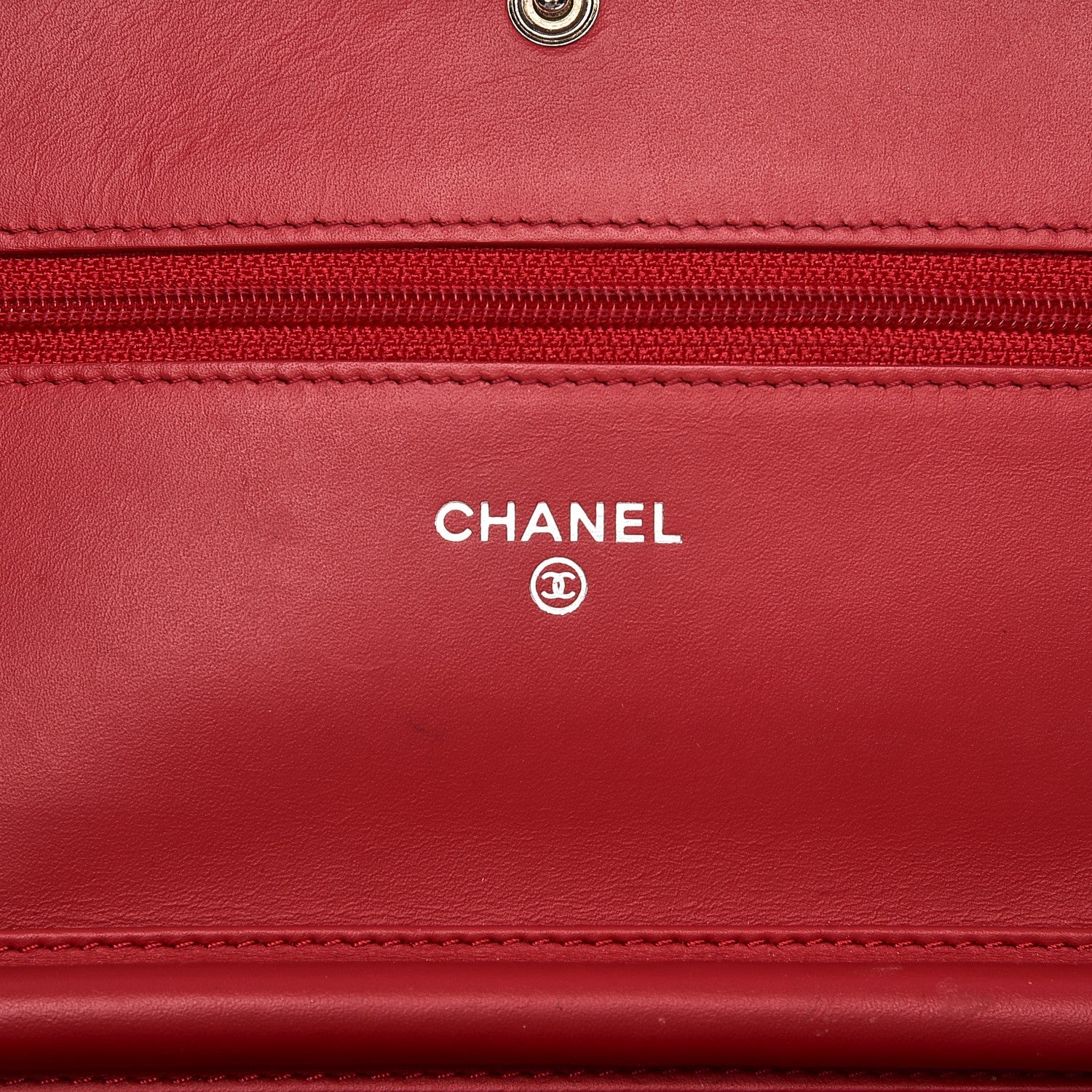 Chanel Caviar Timeless CC Wallet On Chain WOC Dark Pink 6 of 14