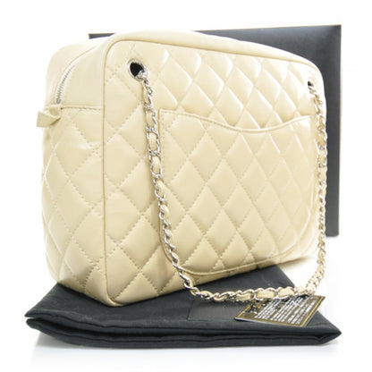 Chanel Lambskin Quilted Large Camera Case Beige Clair 2 of 12