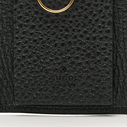 Gucci Pebbled Calfskin GG Marmont 6 Key Holder Black 6 of 6