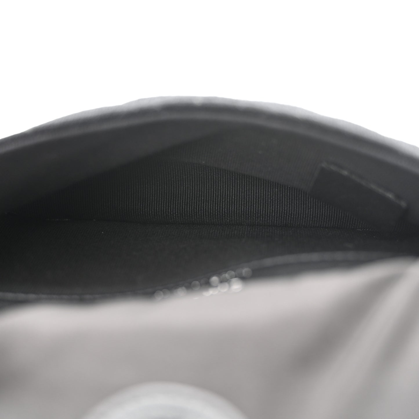 Jersey Fabric Quilted Foldable Tote With Chain Black Multicolor