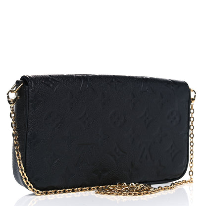 Louis Vuitton Empreinte Pochette Felicie Chain Wallet Black 3 of 6